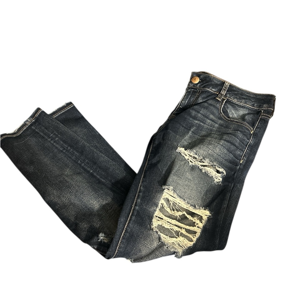 American Eagle “Super Stretch” Super Low Distressed Jeggings Size 14 Short